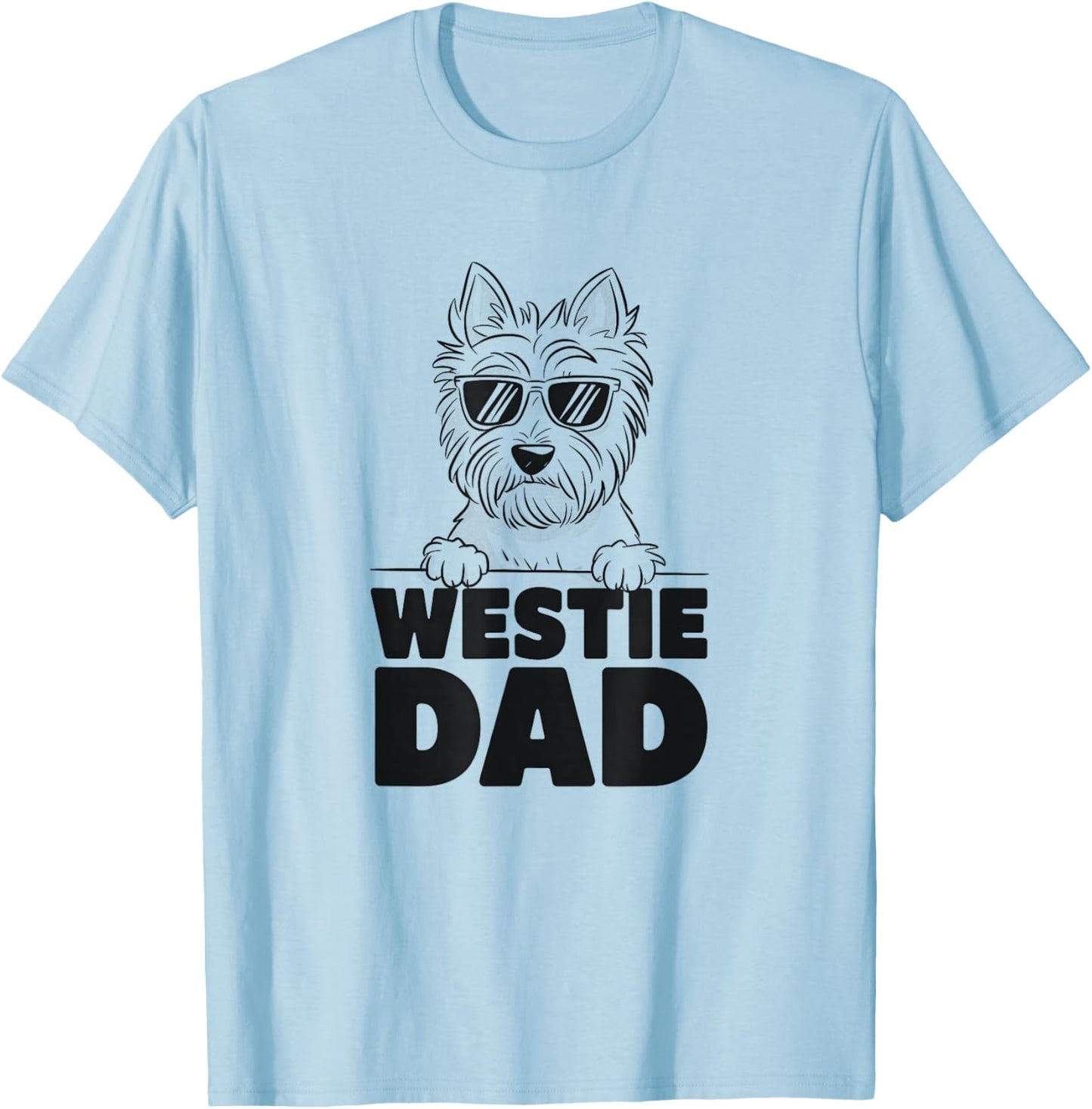 West Highland White Terrier Westie Dad Dog Design T-Shirt - T-Shirt | Light Blue