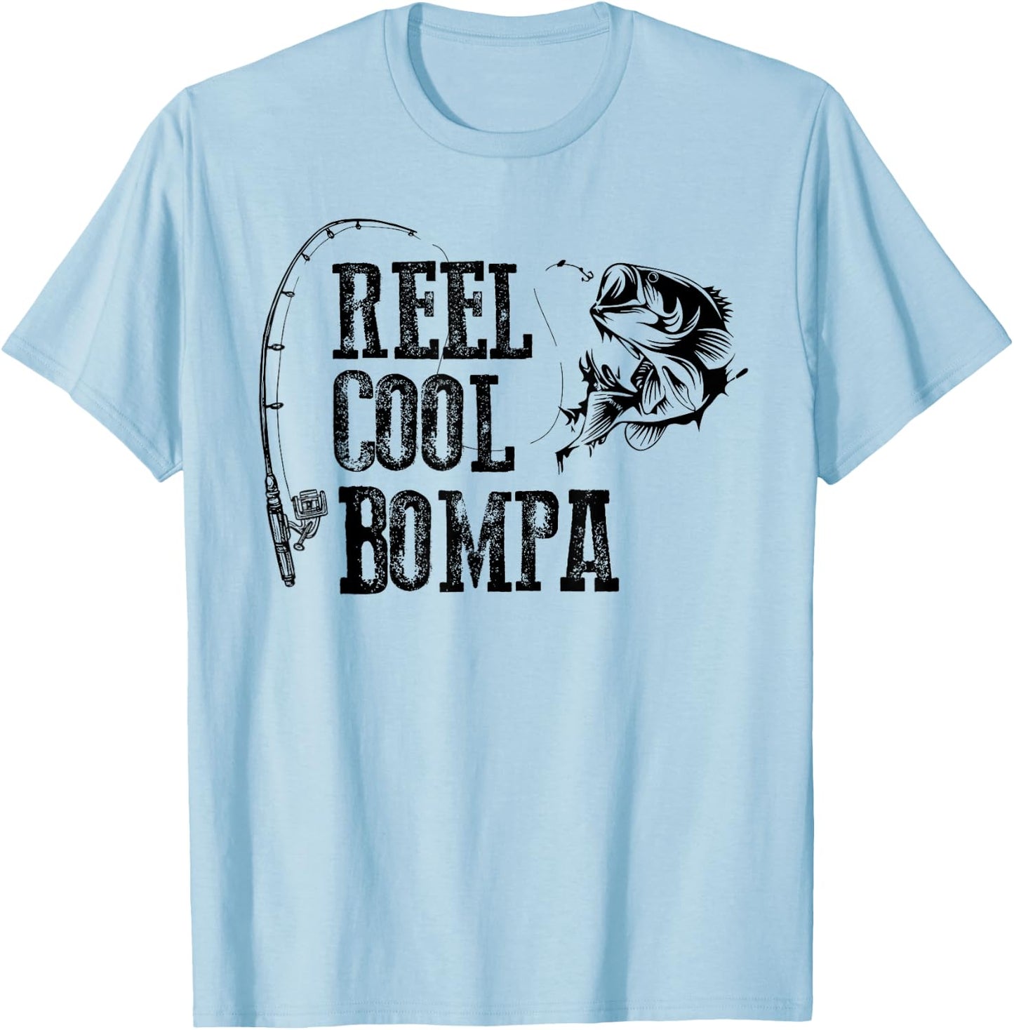 Bompa Fishing: Reel Cool Bompa Funny Gift T-Shirt - T-Shirt | Light Blue