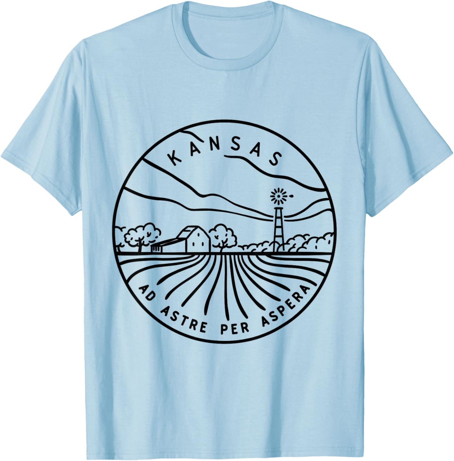 Kansas 1861 State of Kansas T-Shirt - T-Shirt | Light Blue