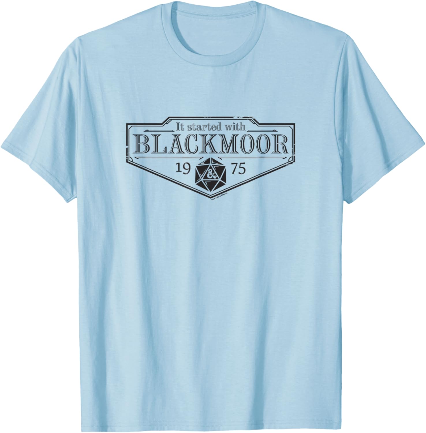 Dungeons & Dragons 50th Anniversary Started With Blackmoor T-Shirt - T-Shirt | Light Blue