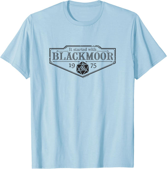 Dungeons & Dragons 50th Anniversary Started With Blackmoor T-Shirt - T-Shirt | Light Blue