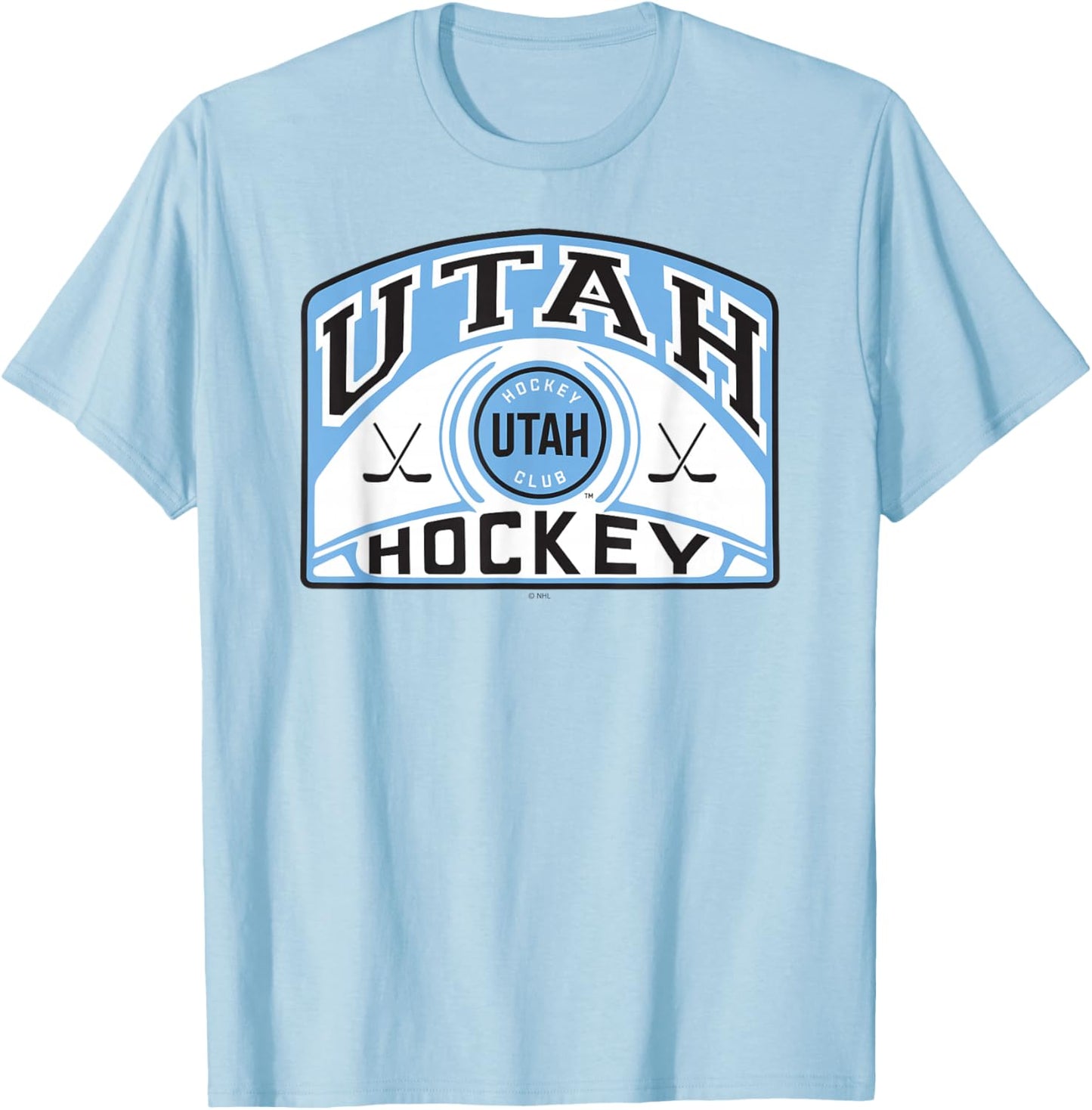 Utah Hockey Club Glide Gray Officially Licensed T-Shirt - T-Shirt | Light Blue