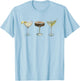 Espresso Martini Trifecta Graphic For Girl Women T-Shirt - T-Shirt | Light Blue