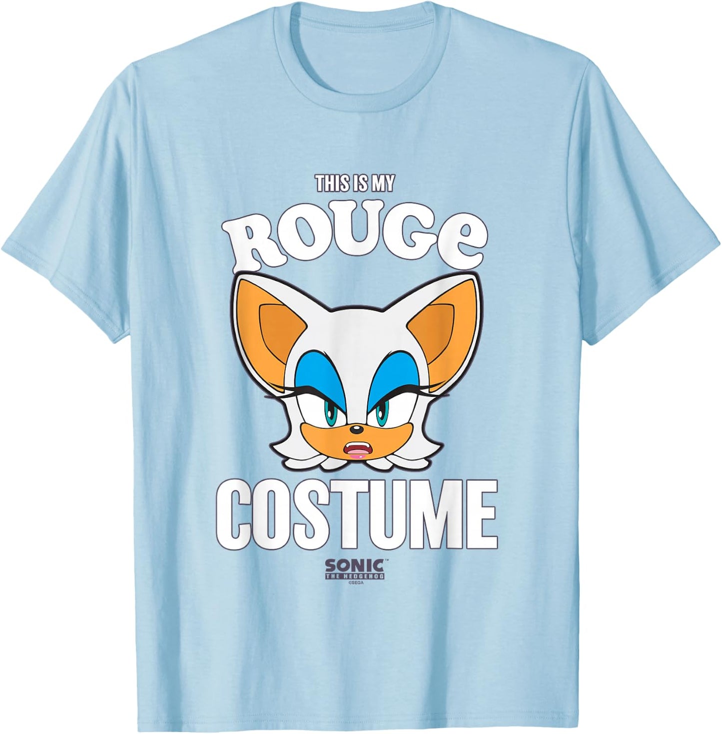 Sonic The Hedgehog Halloween This Is My Rouge Costume T-Shirt - T-Shirt | Light Blue