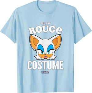 Sonic The Hedgehog Halloween This Is My Rouge Costume T-Shirt - T-Shirt | Light Blue