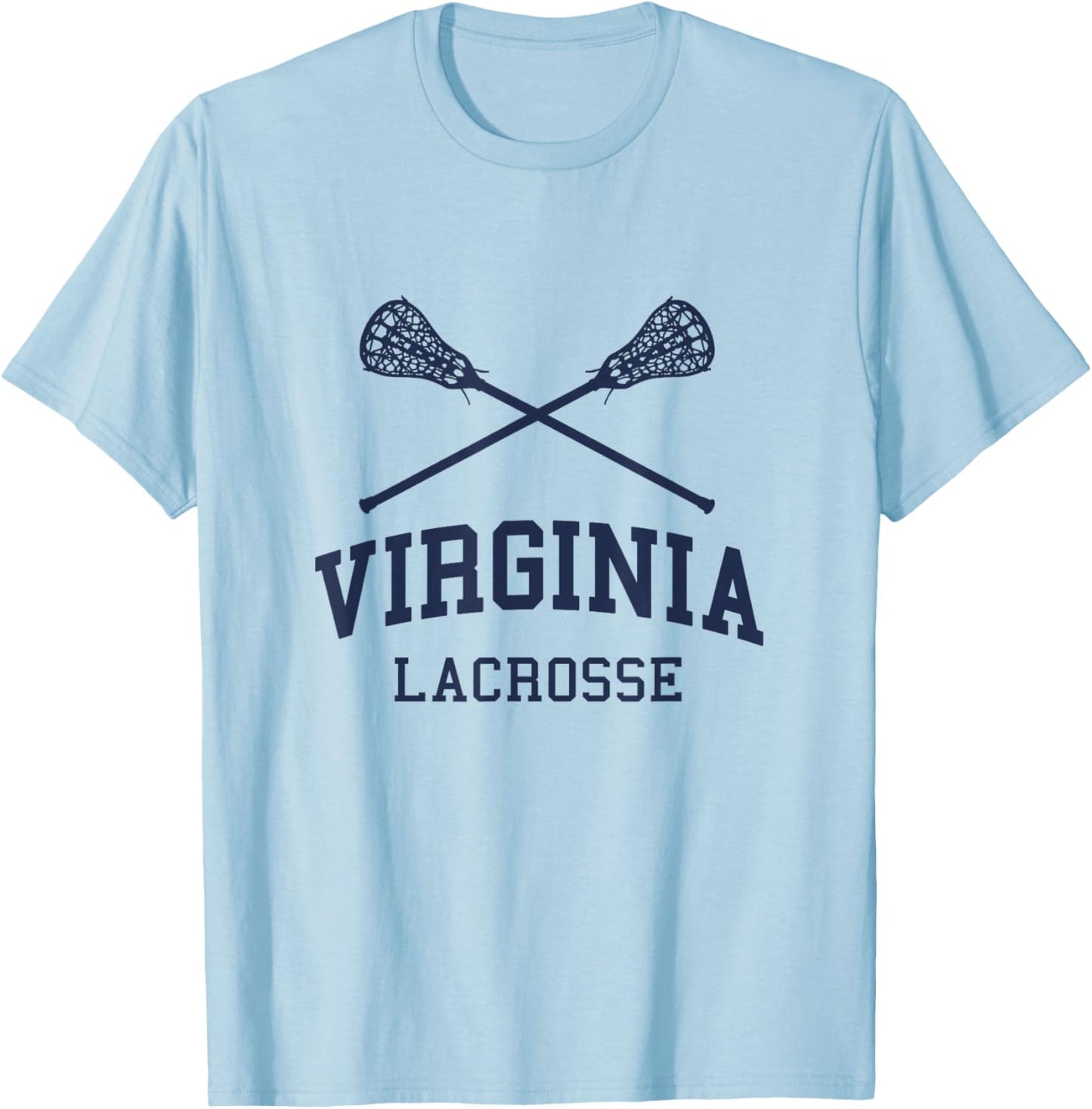 vintage virginia lacrosse Virginia Lacrosse Vintage LAX Weathered T-Shirt - T-Shirt | Light Blue