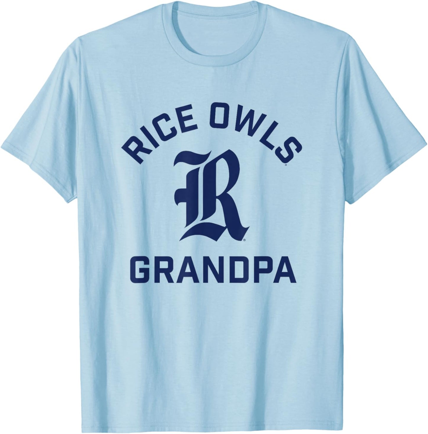 Rice University Owls Arched Grandpa T-Shirt - T-Shirt | Light Blue