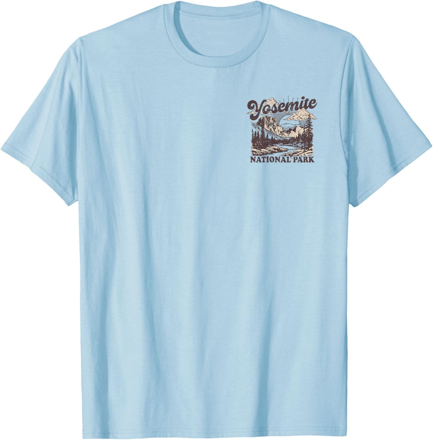 Yosemite National Park Front and Back T-Shirt - T-Shirt | Light Blue