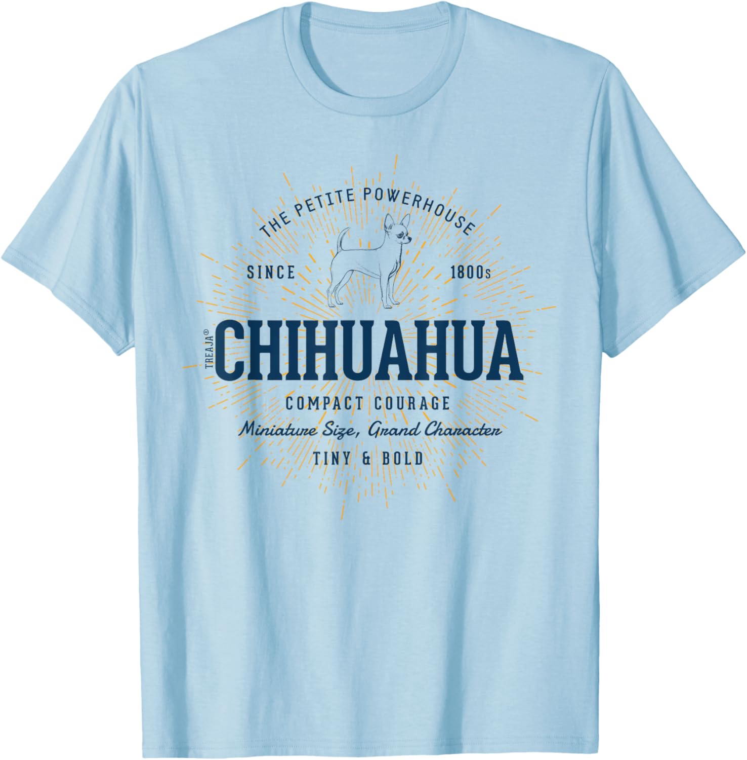 Retro Styled Chihuahua Vintage T-Shirt - T-Shirt | Light Blue