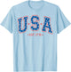 USA Est. 1776 4th of July Patriotic US American Flag T-Shirt - T-Shirt | Light Blue