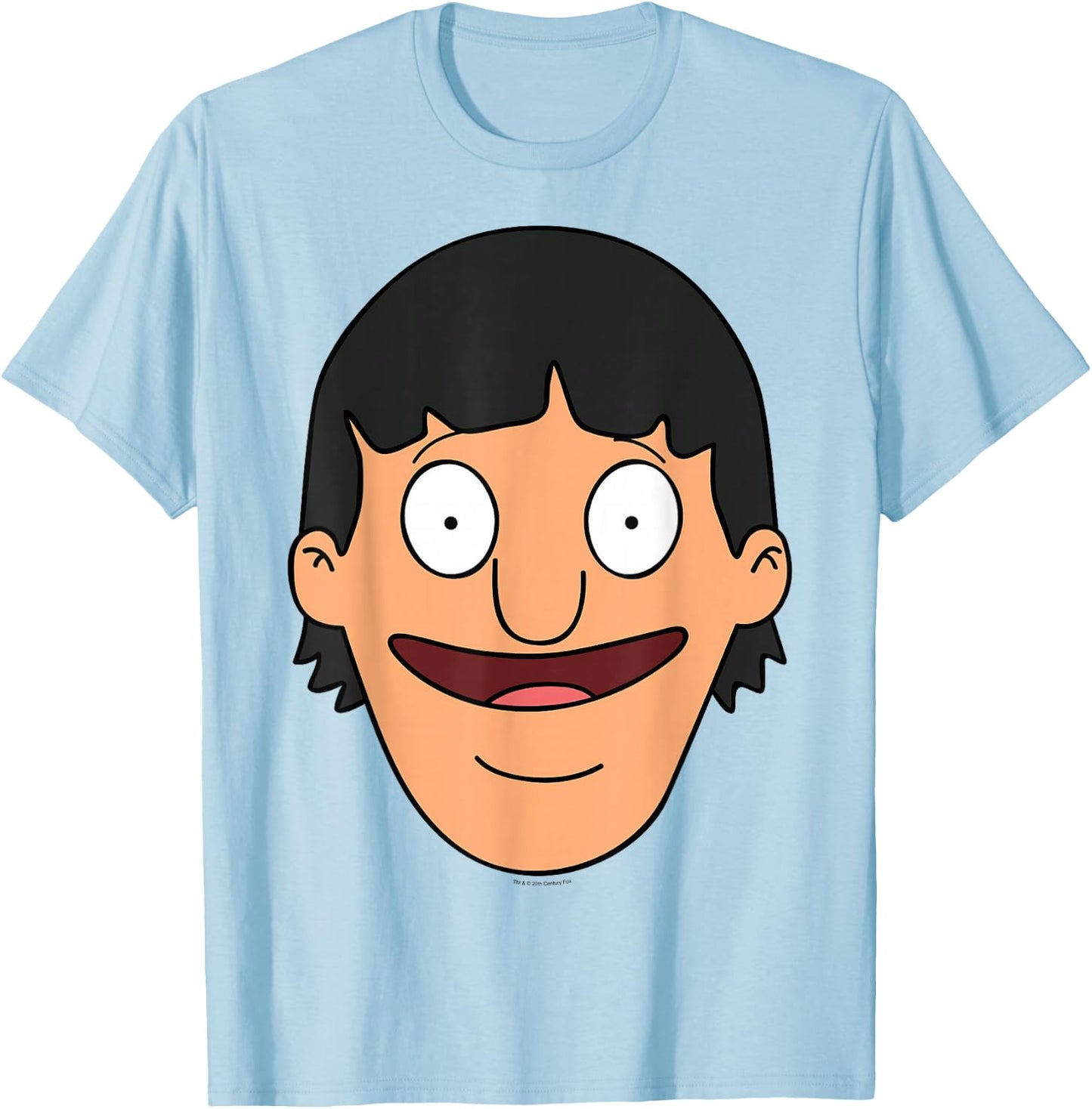Bob's Burgers Gene Big Face T-Shirt - T-Shirt | Light Blue