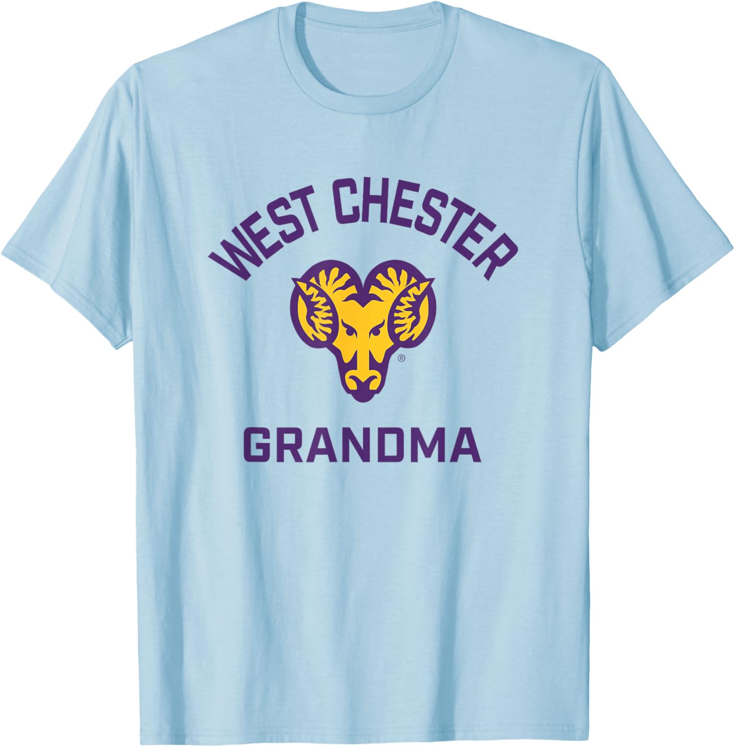 West Chester University Golden Rams Arched Grandma T-Shirt - T-Shirt | Light Blue