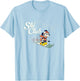 Disney Minnie Mouse Vintage Christmas Ski Club Holiday Fun T-Shirt - T-Shirt | Light Blue