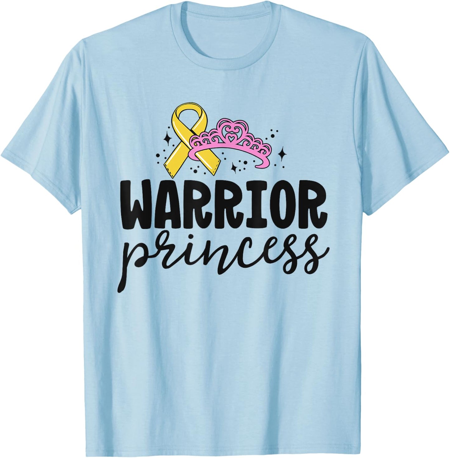 Childhood Cancer Shirts For Kids Boy Girl Warrior Princess T-Shirt - T-Shirt | Light Blue