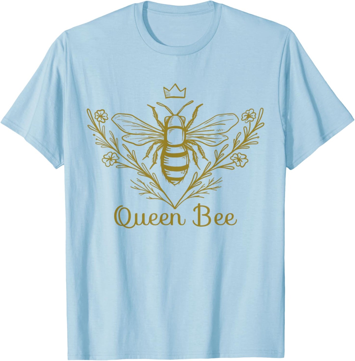 Queen Bee Honey Bee Keeper Outfit Beekeeping T-Shirt - T-Shirt | Light Blue