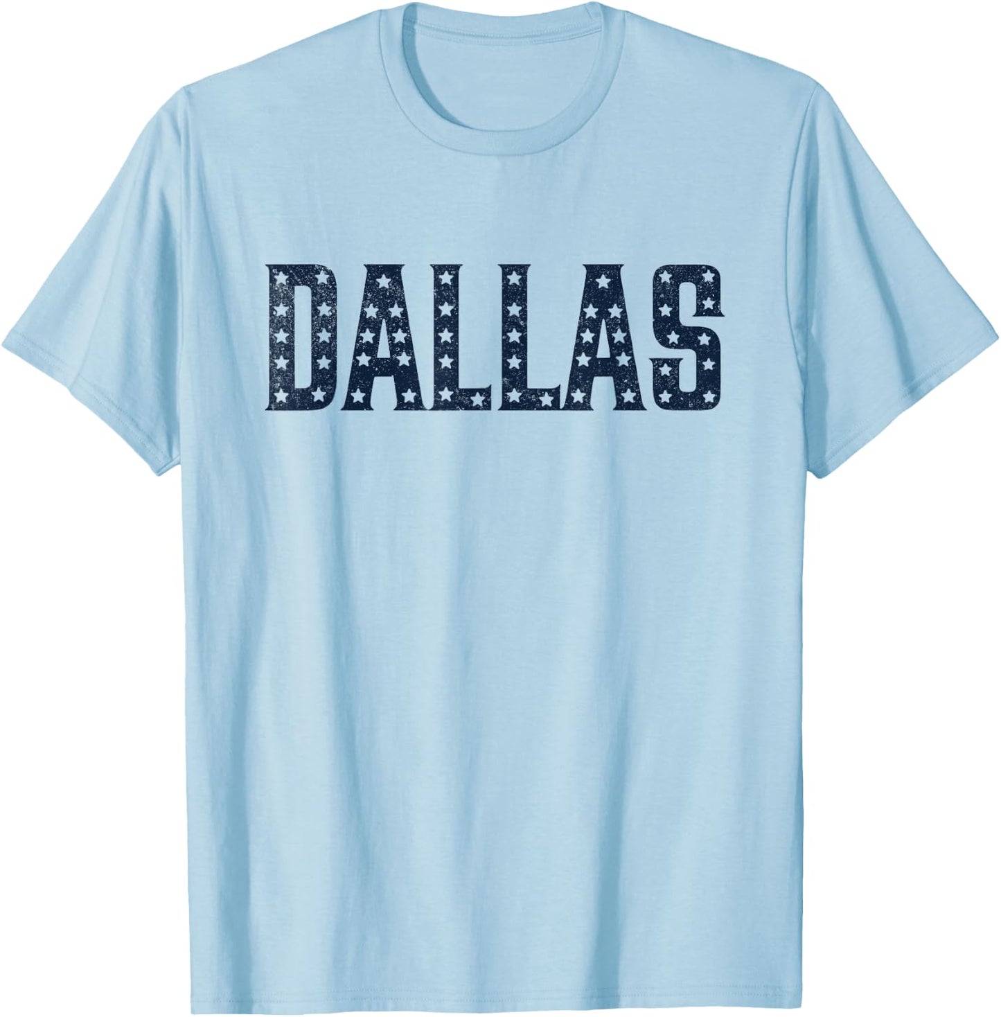 Dallas Vintage Retro T-Shirt - T-Shirt | Light Blue