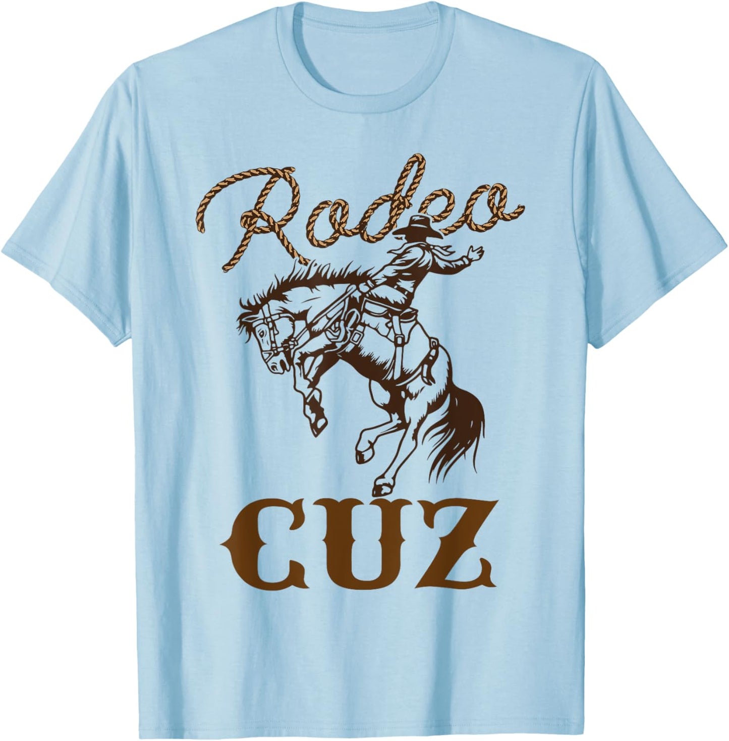Cuz Birthday Cowboy Cowgirl Western Rodeo Cousin Bday Party T-Shirt - T-Shirt | Light Blue