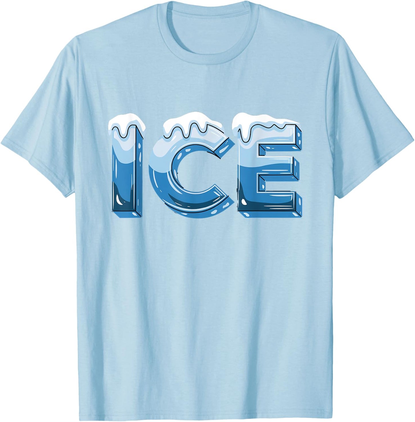 Easy DIY Fire And Ice Halloween Costumes Couple Matching T-Shirt - T-Shirt | Light Blue