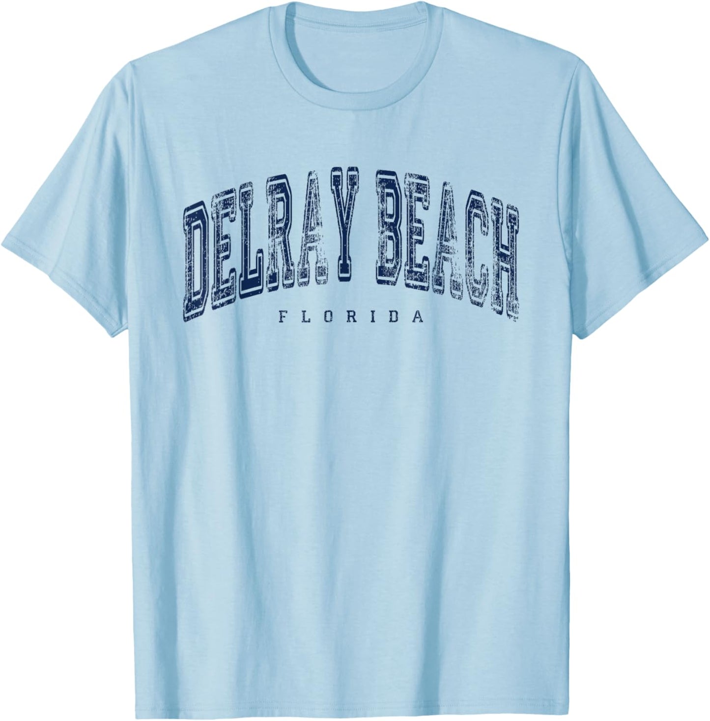 Delray Beach Florida Vintage Retro US City State Travel T-Shirt - T-Shirt | Light Blue