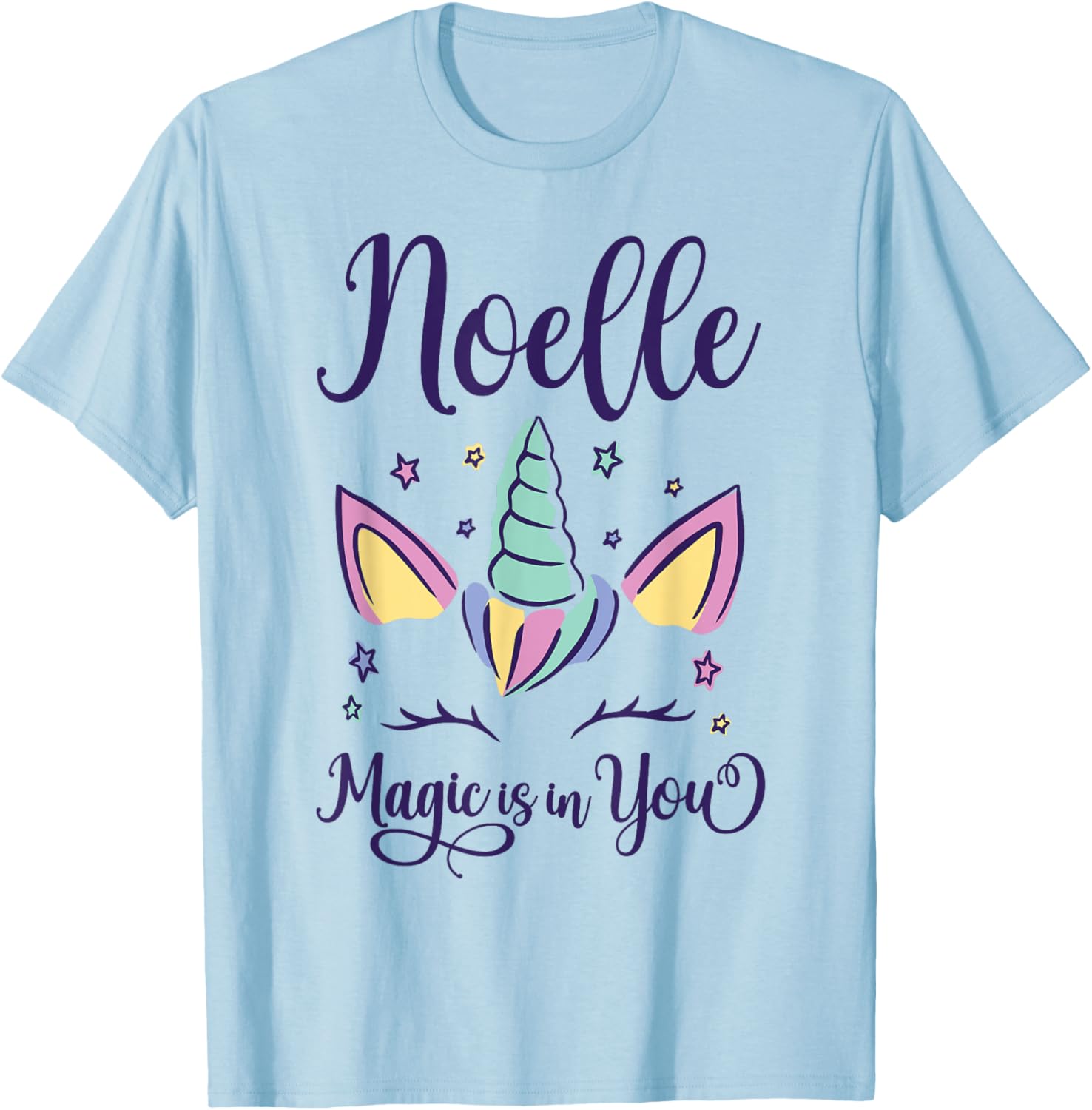 First Name Noelle Personalized I Love Noelle T-Shirt - T-Shirt | Light Blue