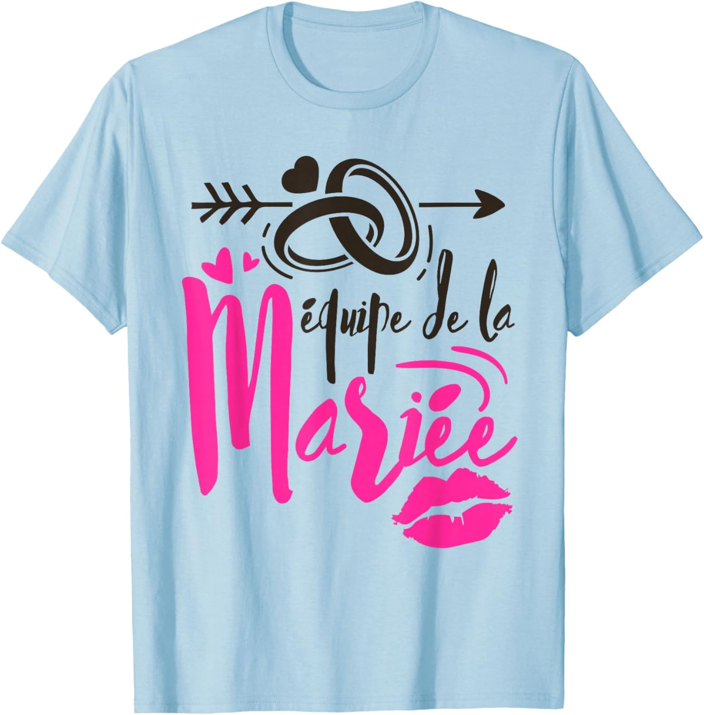 Team Bride EVJF Team Bride Future Bride Team , white, S T-Shirt - T-Shirt | Light Blue