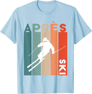 Retro vintage skiing ski skier retro vintage apres ski T-Shirt - T-Shirt | Light Blue