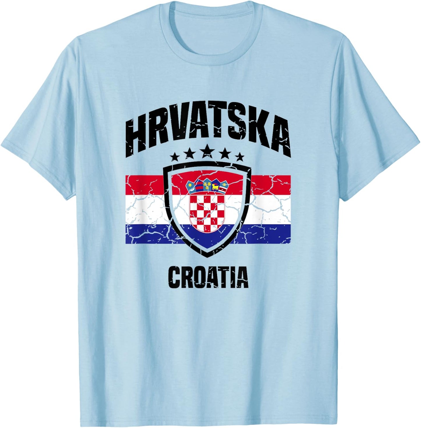 Hrvatska Croatia Croatian T-Shirt - T-Shirt | Light Blue