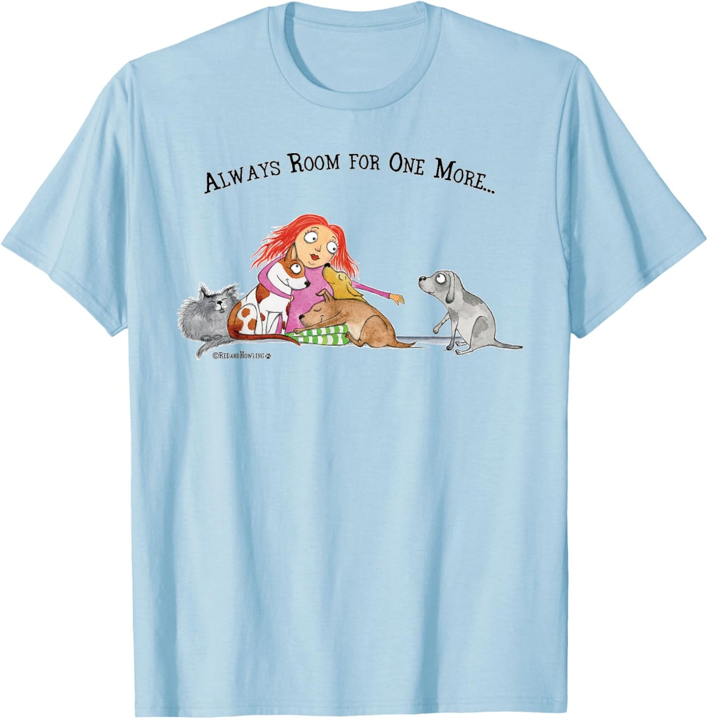 Red and Howling Always Room For One More T-Shirt - T-Shirt | Light Blue