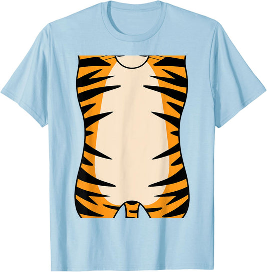 Tiger Shirt Adult Kids Men Women Tiger Costume T-Shirt - T-Shirt | Light Blue