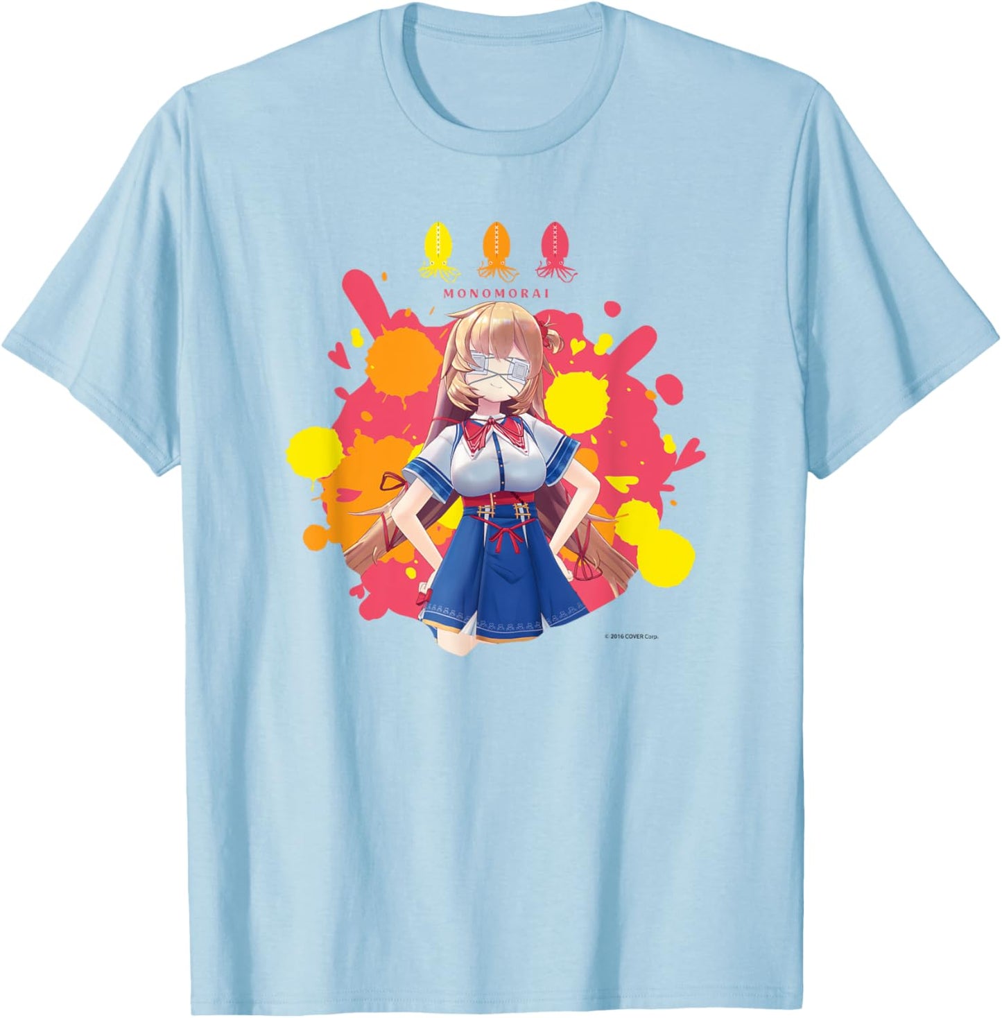 【Akai Haato】holo no graffiti Greatest Moments Ver.2 T-Shirt - T-Shirt | Light Blue