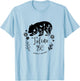 Tofino BC Bear & Flowers Nature At Your Door Design T-Shirt - T-Shirt | Light Blue