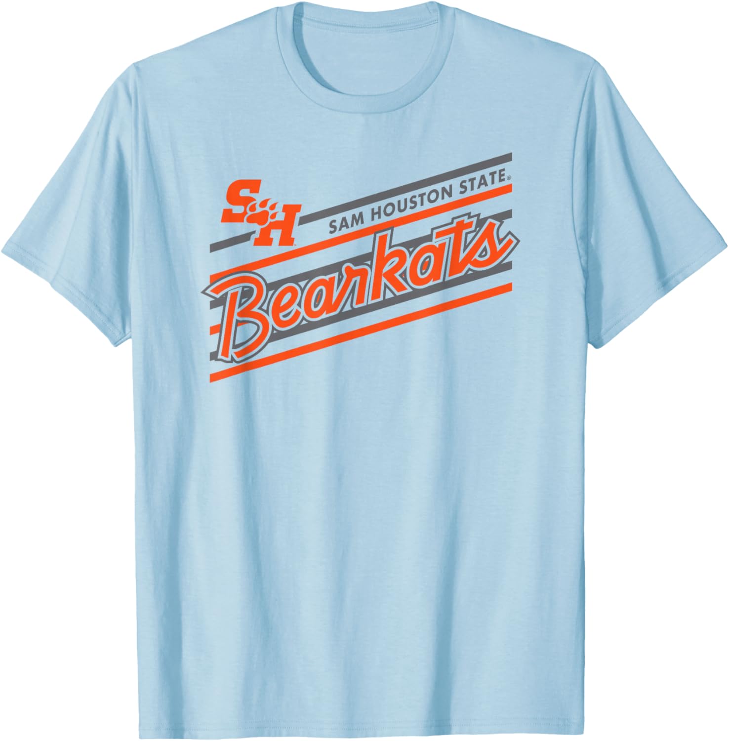 Sam Houston State Bearkats Retro Performer White T-Shirt - T-Shirt | Light Blue