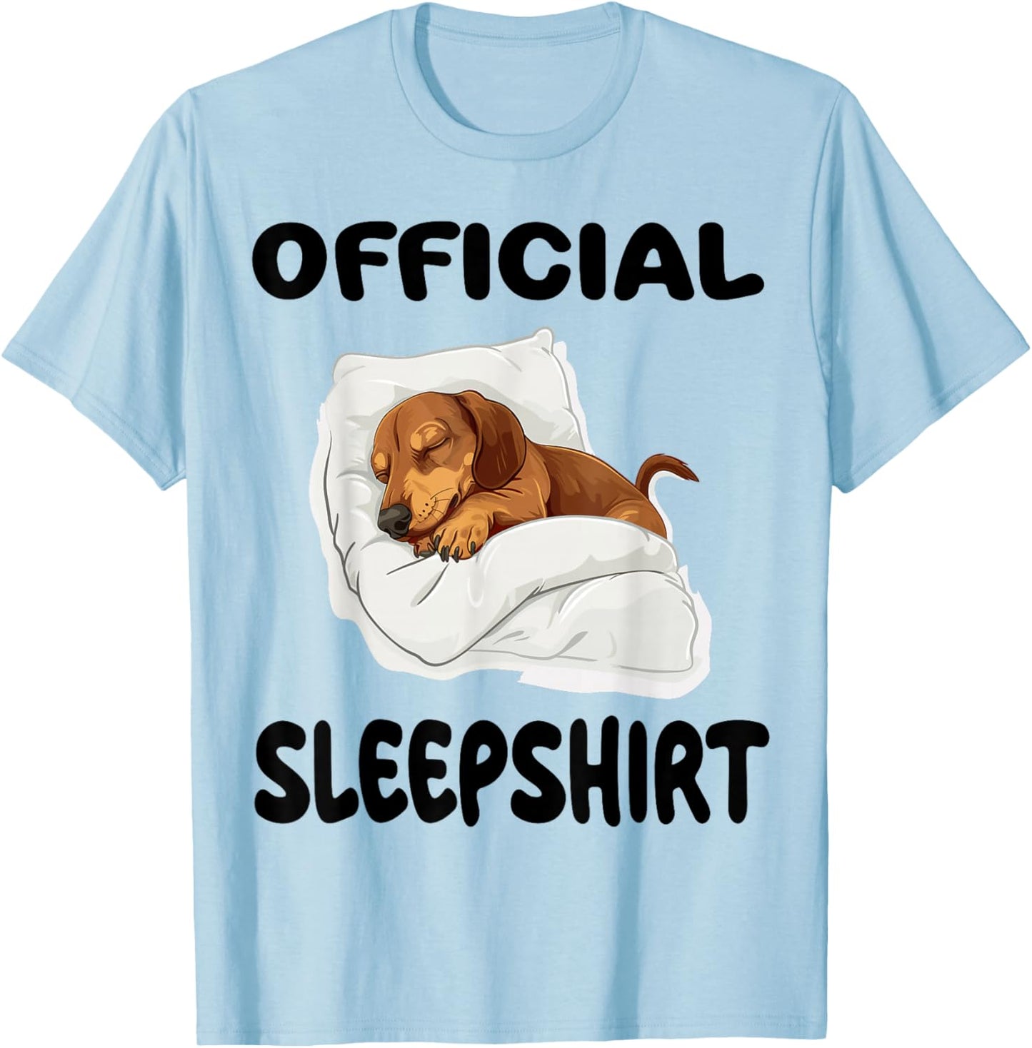 Dachshund Doxie Dog Official Sleepshirt Pajamas Nightgown T-Shirt - T-Shirt | Light Blue