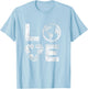 Liebe Earth Day 90s Vintage Recycled Children or Teachers T-Shirt - T-Shirt | Light Blue