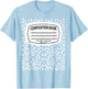 Composition Notebook Costume - Matching Group Halloween T-Shirt - T-Shirt | Light Blue