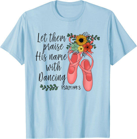 Floral Christian Dance Dancing Ballet - Ballerina For Girls T-Shirt - T-Shirt | Light Blue