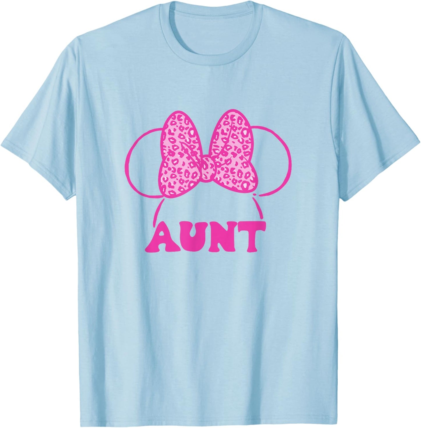 Disney Minnie Mouse Aunt Minnie Ears Outline Logo T-Shirt - T-Shirt | Light Blue