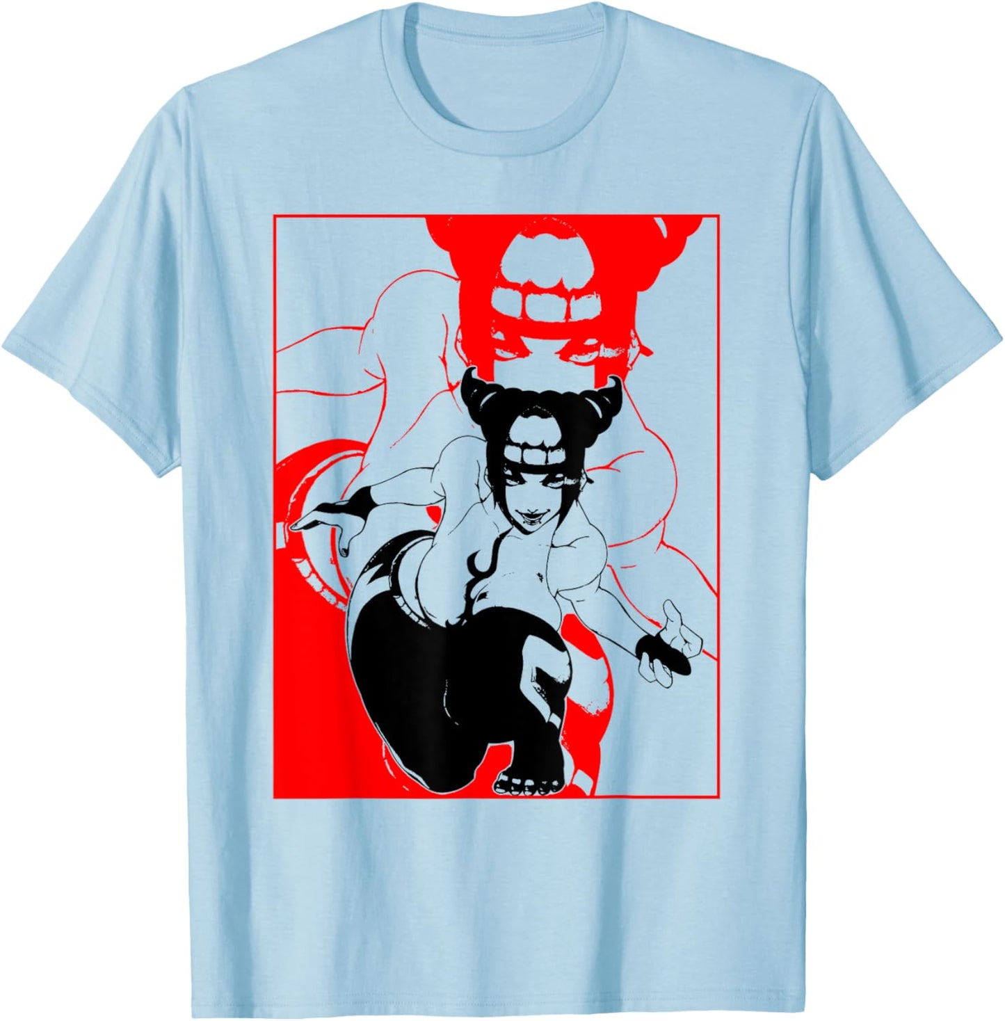 Juri Han Game Character for Player Lover T-Shirt - T-Shirt | Light Blue