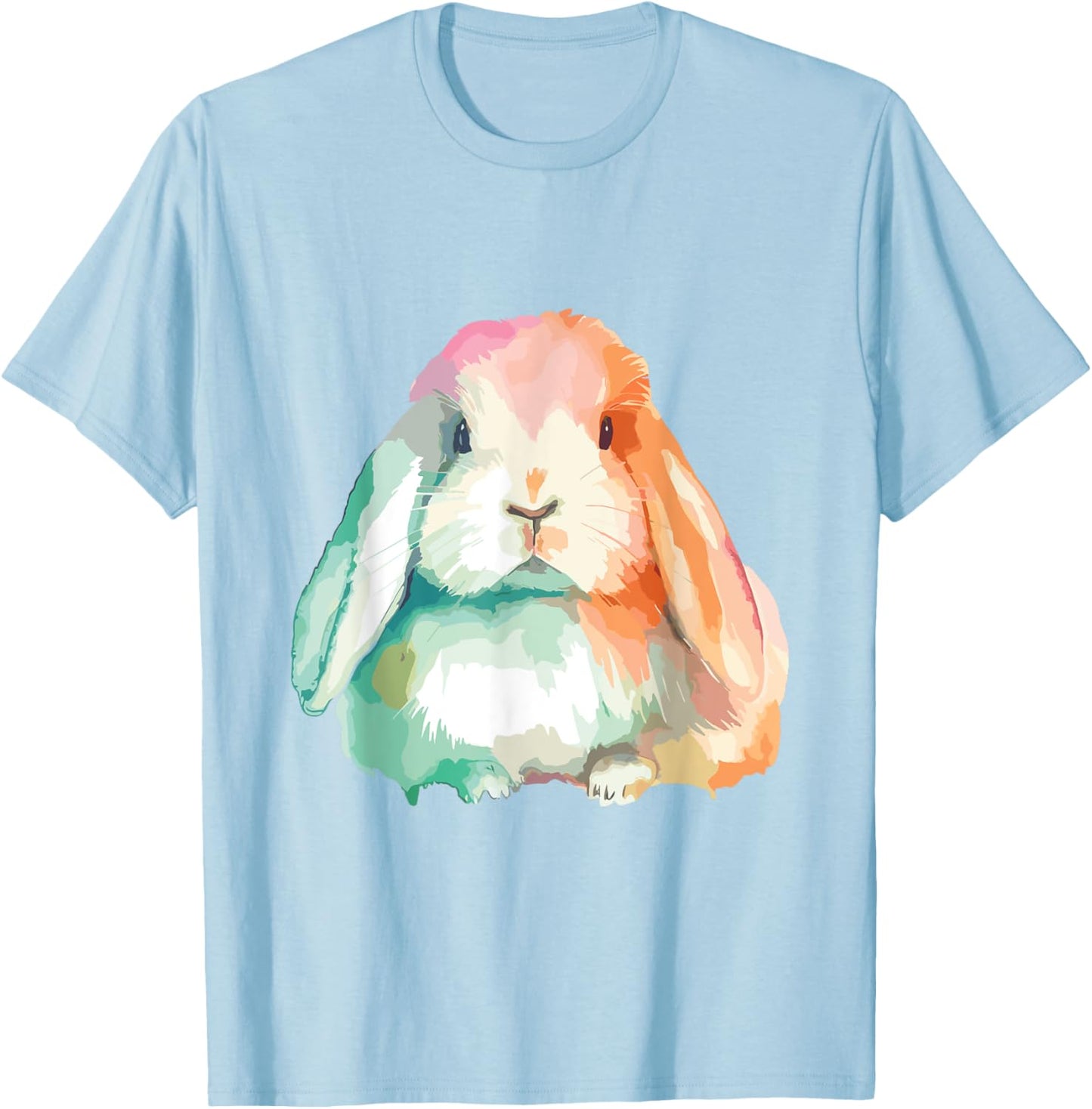 Easter Bunny Holland Lop Rabbit Girl Holland Lop T-Shirt - T-Shirt | Light Blue