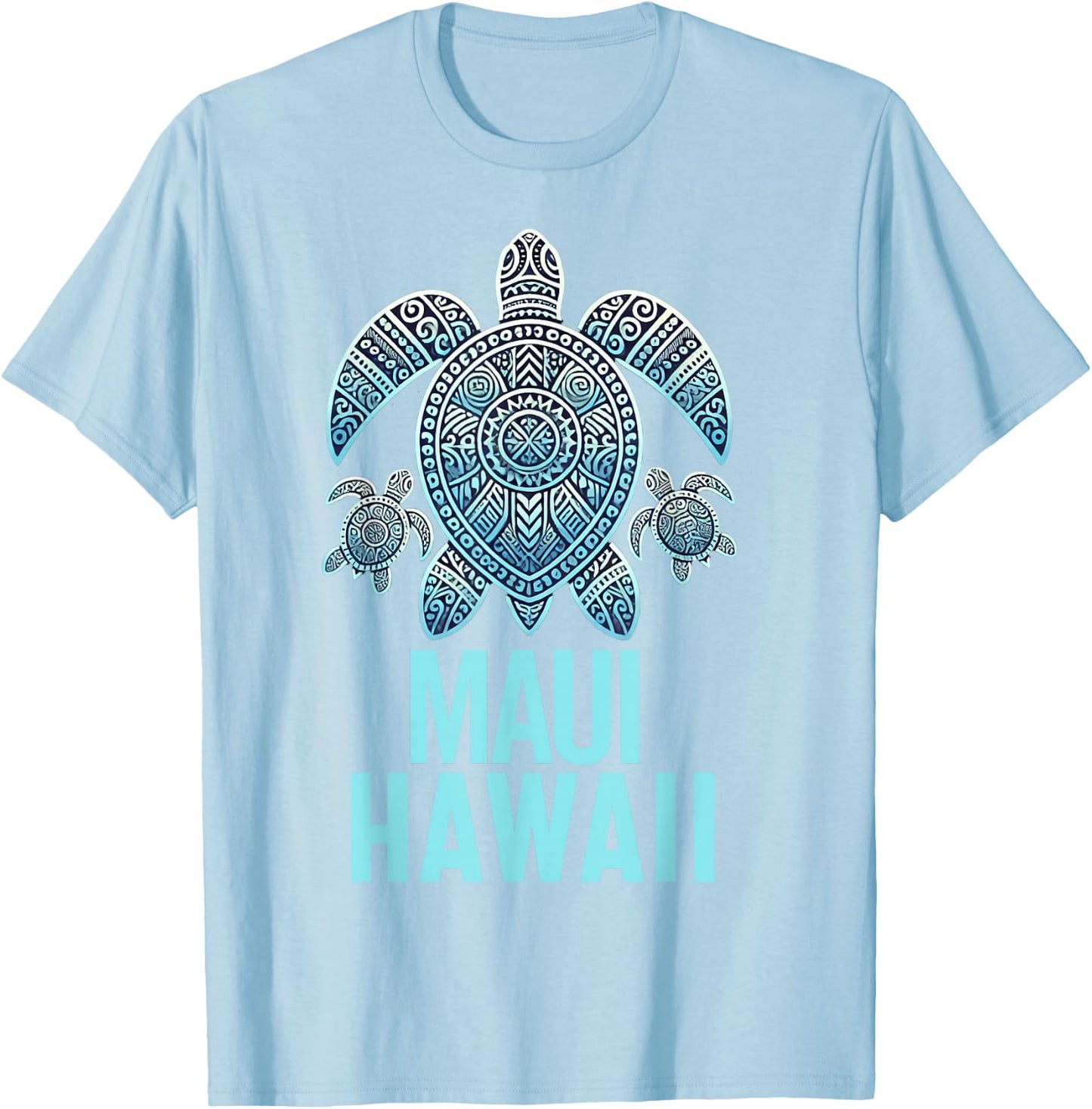 Maui Hawaii Souvenir Vacation Hawaiian Men Women Reminder T-Shirt - T-Shirt | Light Blue