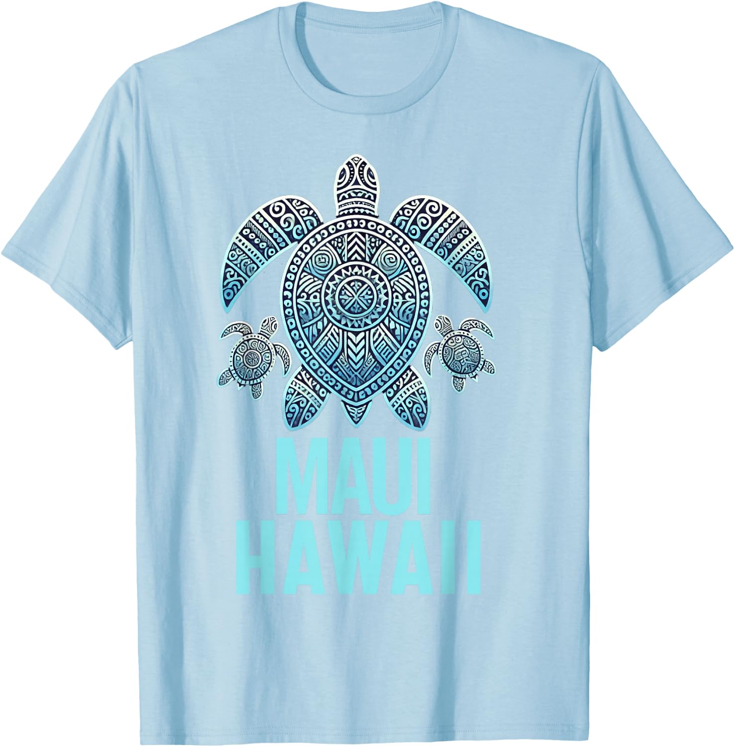 Maui Hawaii Souvenir Vacation Hawaiian Men Women Reminder T-Shirt - T-Shirt | Light Blue