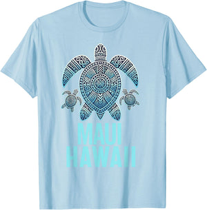Maui Hawaii Souvenir Vacation Hawaiian Men Women Reminder T-Shirt - T-Shirt | Light Blue