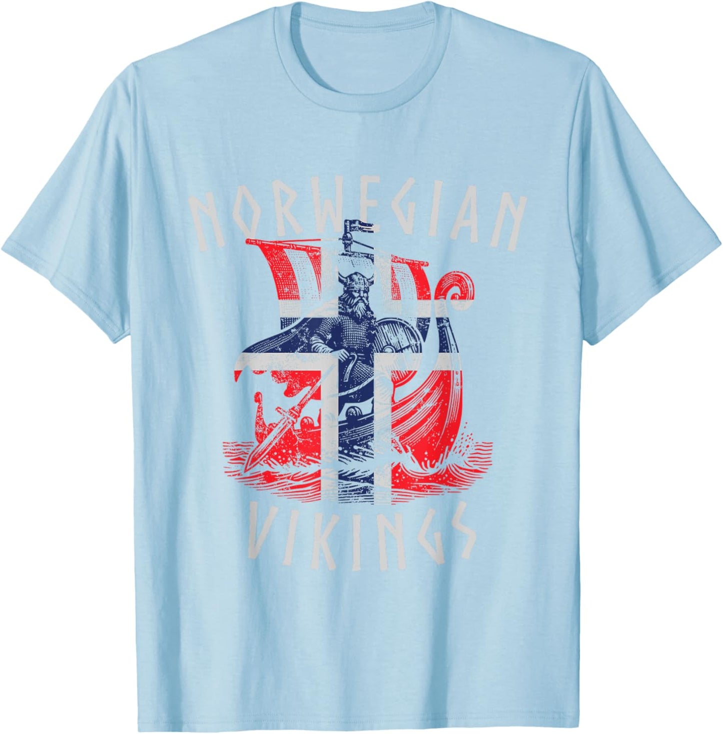 Viking Norvège Norvégien Scandinavie T-Shirt - T-Shirt | Light Blue