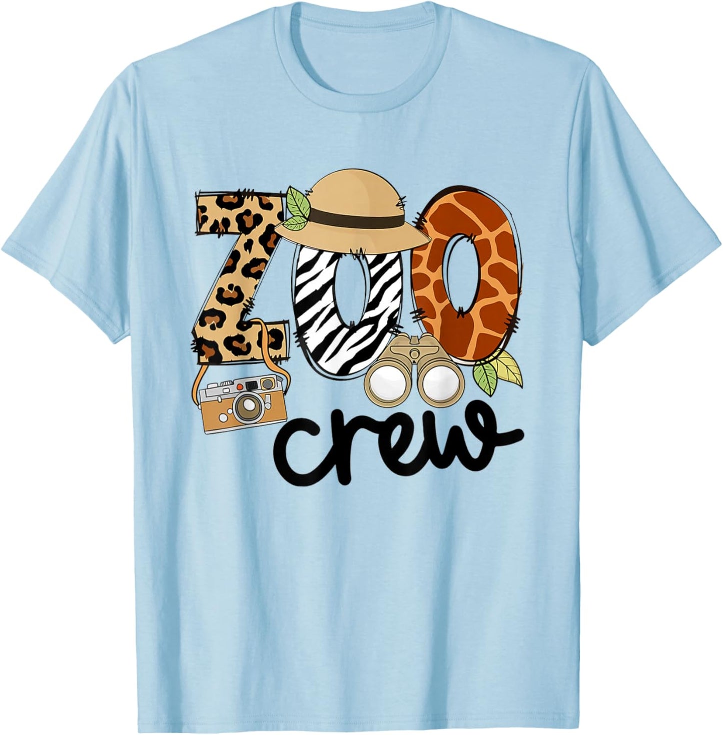 Zoo Crew Leonard Safari Animal Kingdom Zoo Keeper Kids T-Shirt - T-Shirt | Light Blue