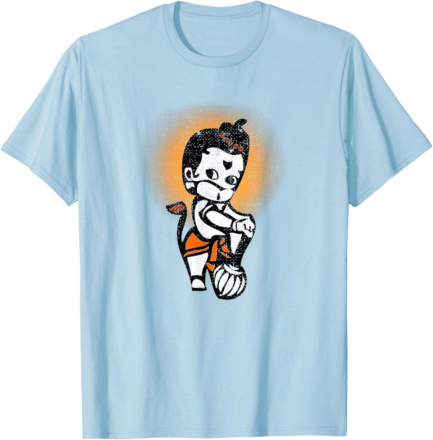 Cute Baby Lord Hanuman T-Shirt - T-Shirt | Light Blue