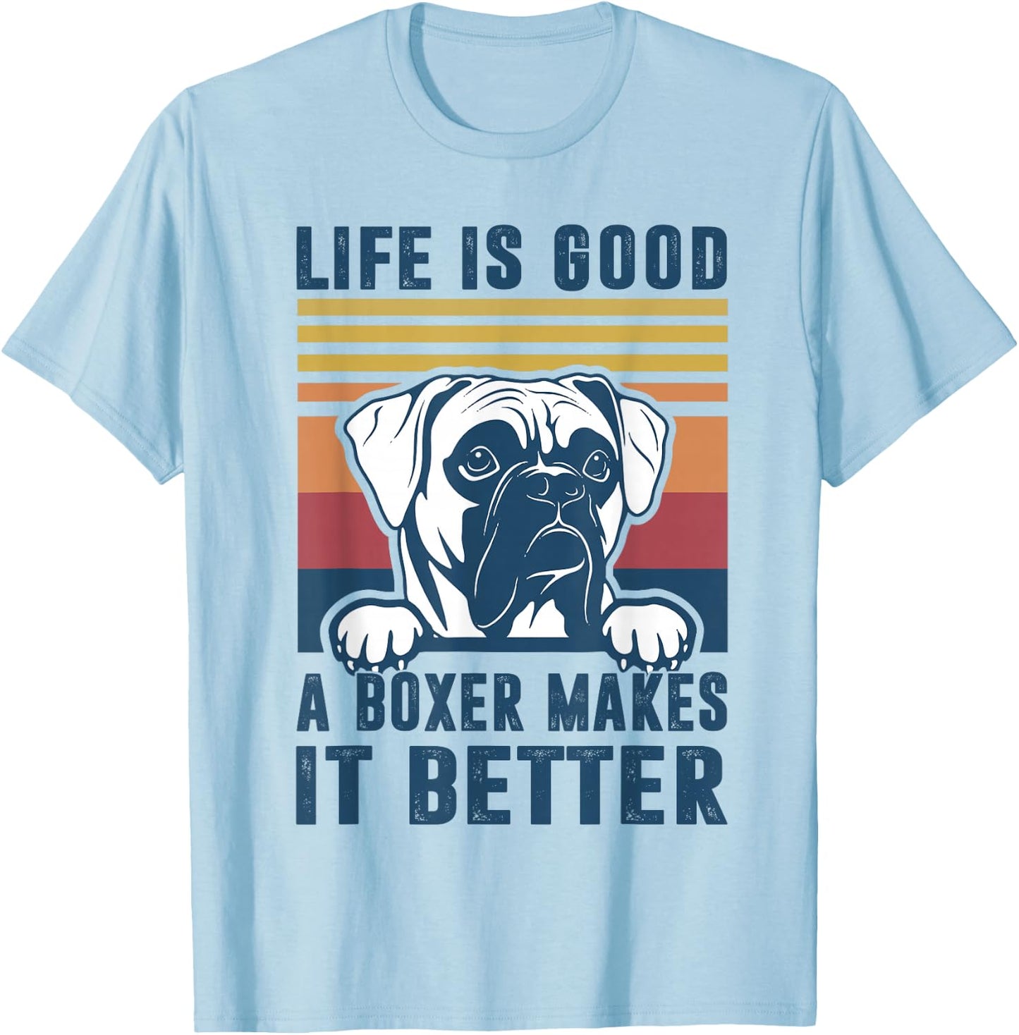 Boxer Dog Gifts Women Boxer Dog Dad Mom Small T-Shirt - T-Shirt | Light Blue