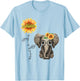 Blessed To Be Called Auntie Hippie Elephant Aunt Gift T-Shirt - T-Shirt | Light Blue