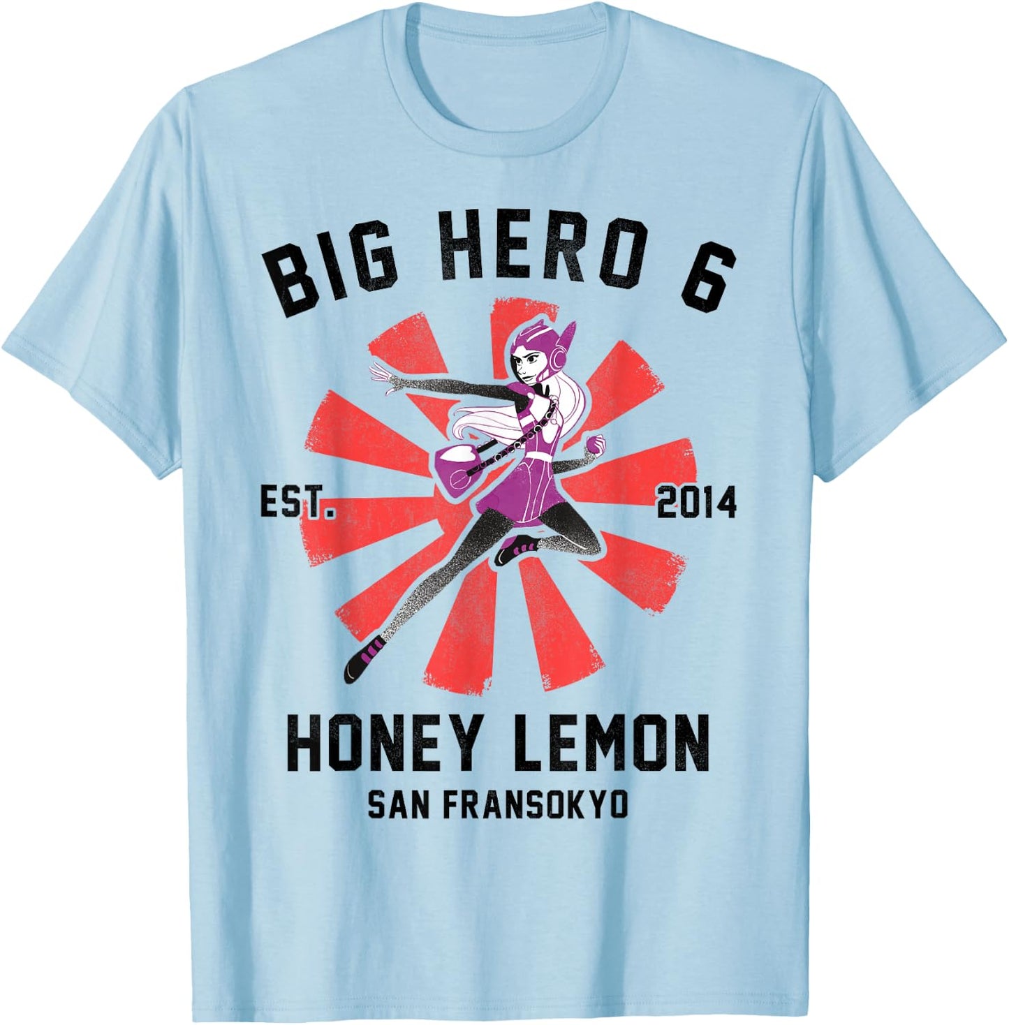 Disney Big Hero 6 Honey Lemon Poster Graphic T-Shirt - T-Shirt | Light Blue
