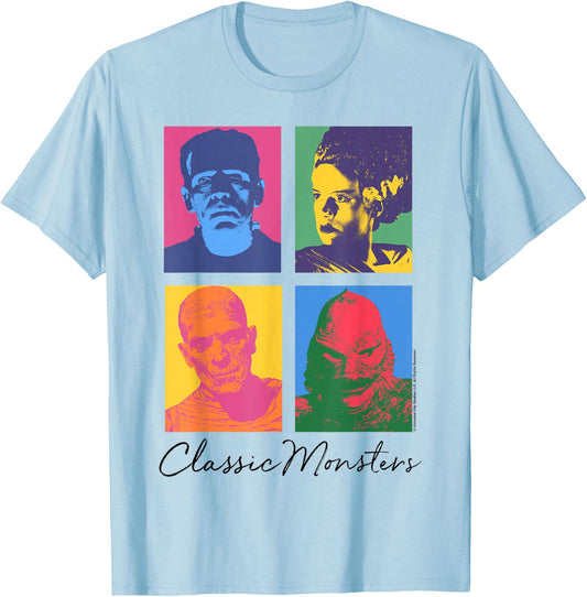 Universal Monsters Classic Monsters Box Up T-Shirt - T-Shirt | Light Blue
