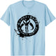 Star Wars The Mandalorian Bounty Hunter Splatter Logo T-Shirt - T-Shirt | Light Blue